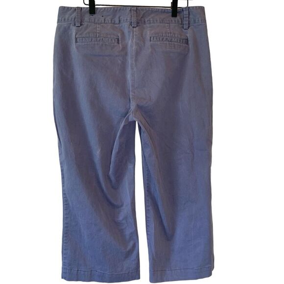 Lands End Cropped Pants Blue Size 14 - Mid Rise-Wide Leg - Picture 2 of 4